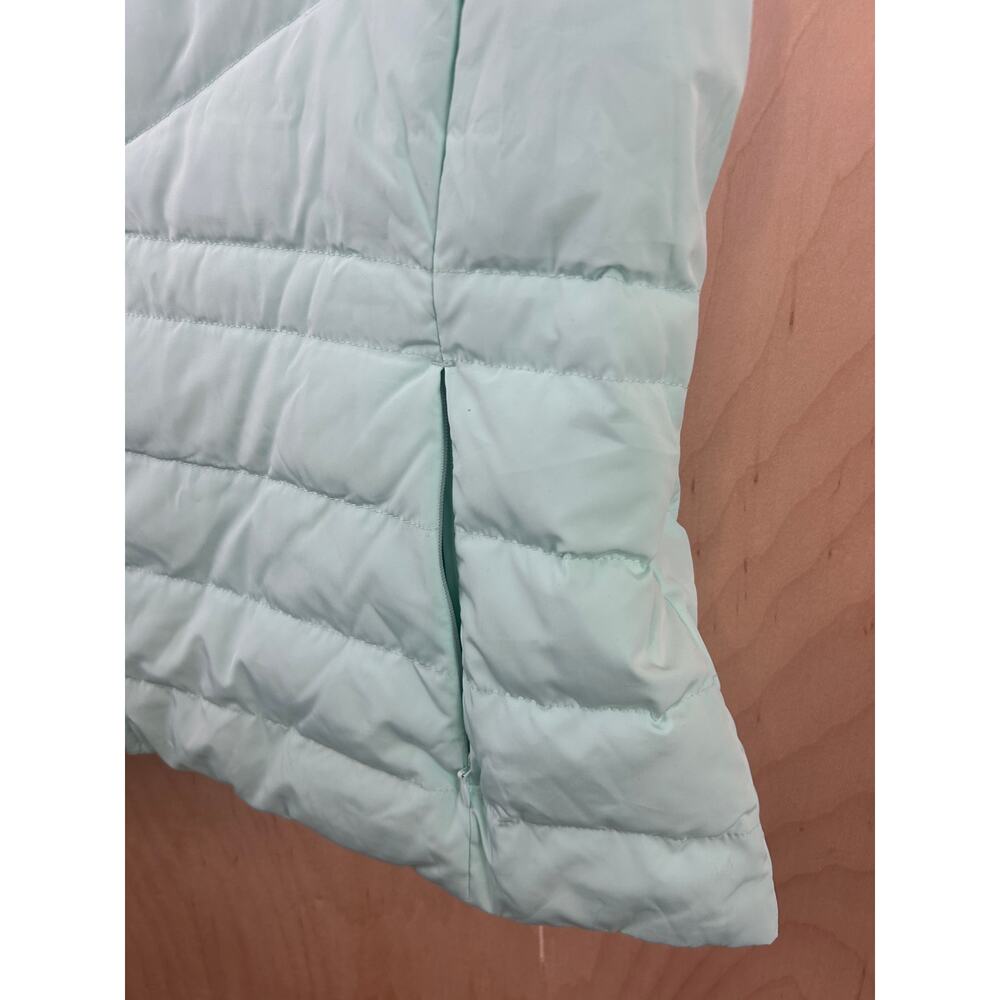 Talbots Women’s Down Puffer Vest‎ Aqua Blue Zip Front Quilted Size XL - Picture 7 of 9